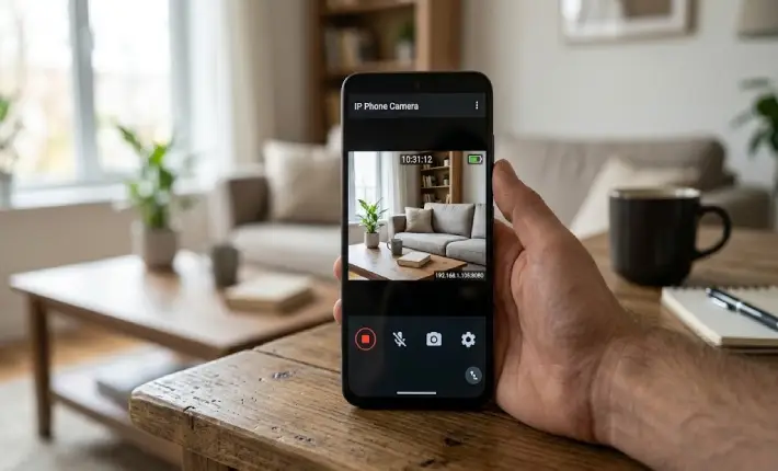 تطبيق IP Phone Camera – كيف تحول هاتفك القديم إلى كاميرا مراقبة احترافية مجاناً؟